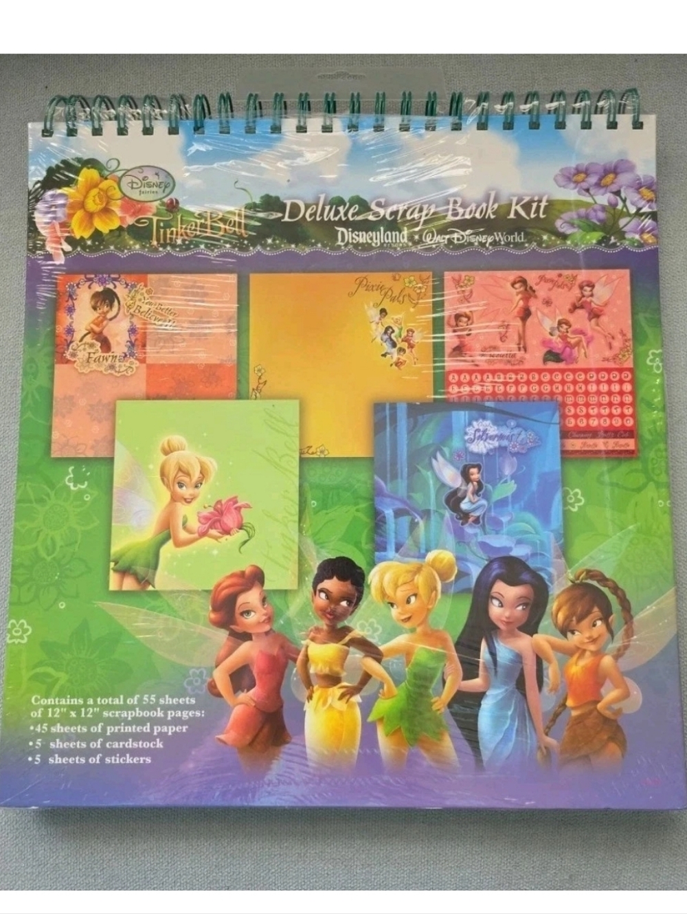 Disney Fairies Tinker Bell Scrapbook Kit Disneyland WDW Exclusive 55pc Set